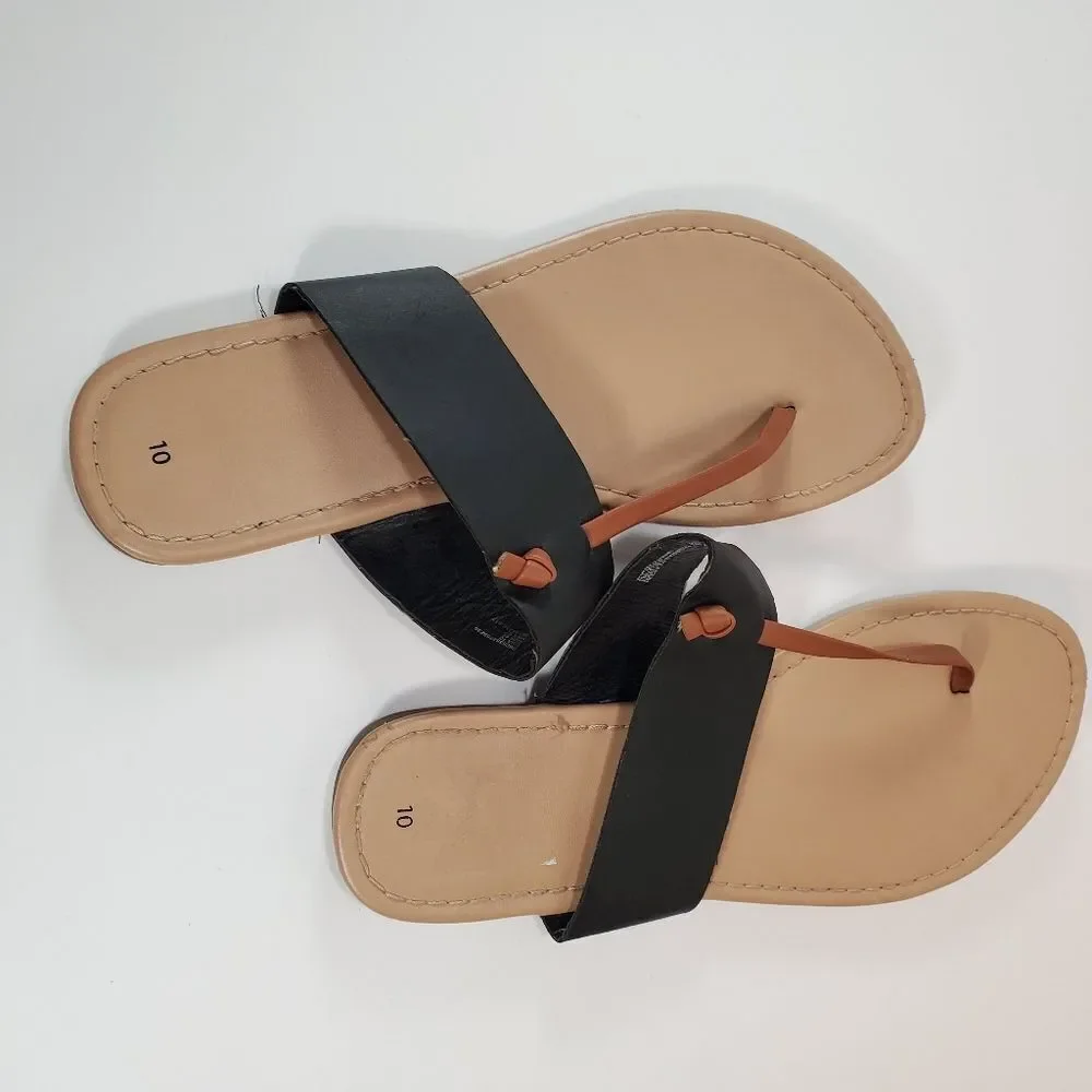 Cute black slip on sandals